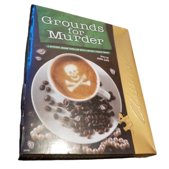 BePuzzled Classics Grounds for Murder Puzzle Multi-color Mystery 1000 Piece 90s - Picture 1 of 9